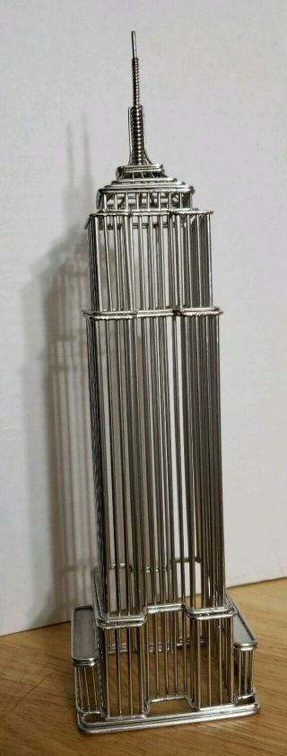 Vintage Metal Wire Empire State Building 13 " Tall Smoke Home Cond