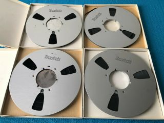 4 Scotch Nab Metal Reels 10.  5 Inch / 26.  5 Cm With Band & Cover