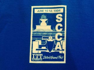 1994 Itt Automotive Detroit Grand Prix Volunteer T - Shirt - Blue - Large / L