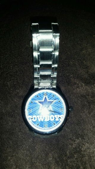 Dallas Cowboys quartz wrist watch unisex stainless steel adjustable band 2