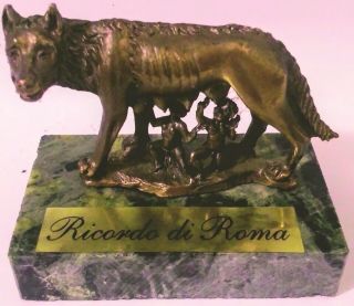Ricordo Di Roma Italy Capitoline Wolf Romulus And Remus Rome Souvenir