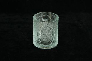 Vintage Mosser Glass Crystal Owl Toothpick Holder