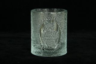 VINTAGE MOSSER GLASS CRYSTAL OWL TOOTHPICK HOLDER 2