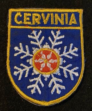 Cervinia Vintage Skiing Ski Patch Badge Italy Resort Souvenir Travel Lapel