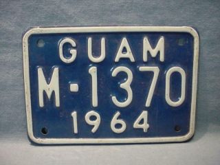 1964 Guam Motorcycle License Plate