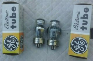 (2) 6550a Ge Power Tubes 3 Hole Gray Plate 3227035 - 3