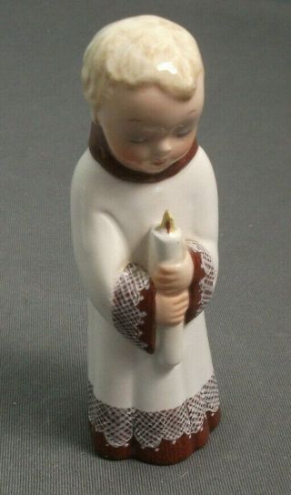 Vintage Angel Figurine - Holding Candle - Marked Ks - Browns - 4 3/4 " T - K Hf
