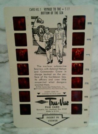Vintage Tru - Vue VOYAGE TO THE BOTTOM OF THE SEA TVShow Film Card View Master Set 2