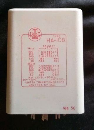 Utc Ha - 108 Input Transformer