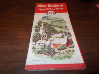 1964 Esso England Vintage Road Map / East Corinth,  Vermont On Cover