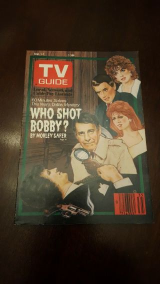 Vintage Tv Guide September 1 1984 Who Shot Bobby? L.  A.  Edition.