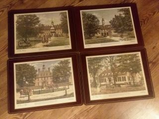 Colonial Williamsburg Set Of 4 Place Mats Featuring 4 Histroic Places