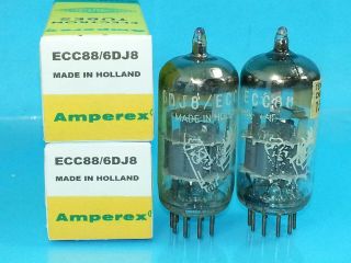 Amperex Bugle Boy 6dj8 Ecc88 Vacuum Tube 1963 Audio Perfect Matched Pair