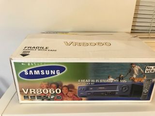 Samsung VR8060 VCR 4 - Head Hi - Fi Stereo VHS Player w/ Box Remote Manuals 3