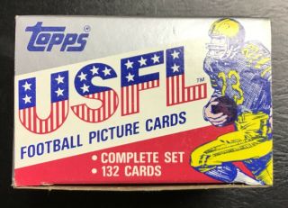1985 Topps Usfl Football Complete Box Set Of 132 Cards