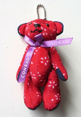 Conrad Tokyo Japan Stuffed Bear Red Multi Hotel Collectible Limited & Rare