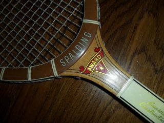 Spalding Award Vintage Custom Wooden Tennis Racket Championship Play