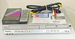 Panasonic Dvd Vcr Vhs Player Combo Recorder W/ Remote Cables - Pv - D4735s