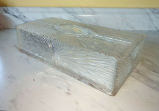 Vintage Celebrity Clear Acrylic Vanity Top Or Wall Mount Tissue Box Holder