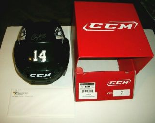 Chris Kunitz Autographed Ccm Hockey Helmet Lemieux Foundation Size M With Paper
