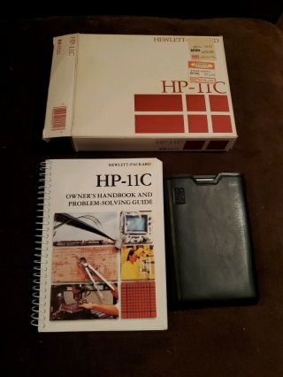 Hewlett - Packard Hp - 11c Calculator With Case,  Box And Handbook