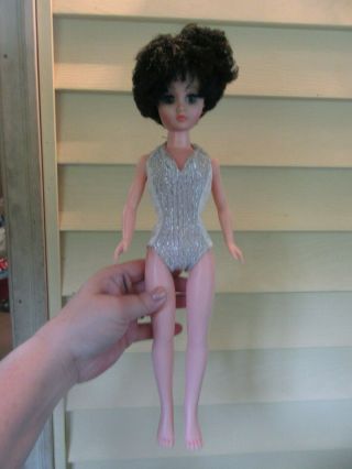 Vintage 16 " Kaysam Fashion Doll In Silver Suit