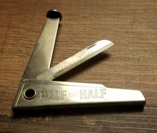 Vintage Half & Half Pocket Pipe Tobacco Tamper With Knife