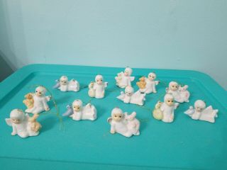 12 Vintage Christmas Around The World Angel With Animal Ornaments