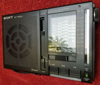 Sony Icf - 7600a 9 Band Portable Receiver Fm/mw/sw