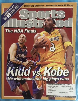 Jason Kidd Jersey Nets Signed Sports Illustrated 6/10/02 Issue Nba Nj Hof