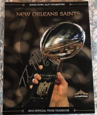 Thomas Morstead Orleans Saints Autographed 2010 Team Yearbook