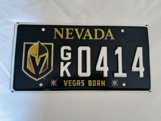 Nevada Vegas Born Las Vegas Golden Knights License Plate