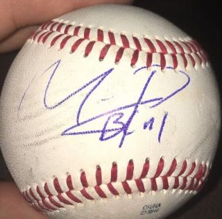 Mauricio Dubon Autographed Signed Auto Game Omilb Baseball Ball Red Sox
