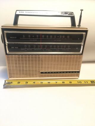 Westinghouse H - 712p9 Am (kc) Broadcast Mc Shortwave Nine Transistor Radio