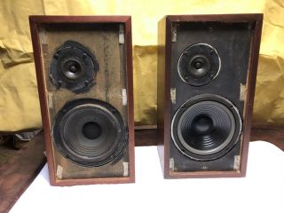 Set Of 2 Acoustic Research Ar - 4 Speakers Needs Work