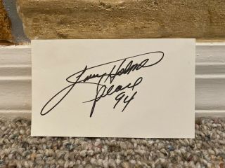 Larry Holmes Signed Auto 3x5 Index Card Boxing Heavyweight Champion