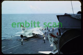 Slide,  Navy Vf - 194 Vought F - 8e Crusader On Uss Ticonderoga,  1968