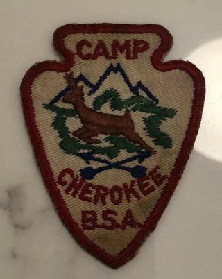 Camp Cherokee Cherokee Council Chattanooga,  Tn Vintage Boy Scouts Patch Bsa