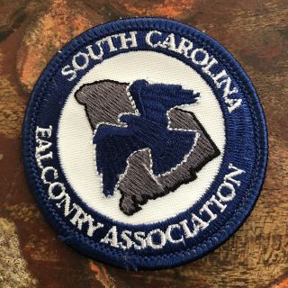 Vintage South Carolina Falconry Association Embroidered Cloth Patch