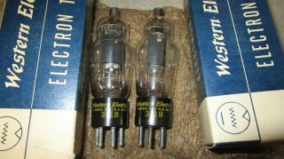 (2) Matched Nos Nib 1964 Western Electric D Getter 311b Audio Tubes