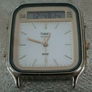 Vintage Timex Quartz 392 K Cell T A9 Water Resistant Watch Runs Perfect