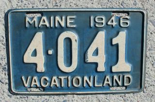 1946 Maine License Plate