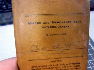 Unique Vintage 1910 Miners & Merchants Bank Book From Iditarod Alaska Ghost Town