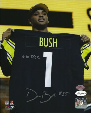 Devin Bush Jr.  Autograph Pittsburgh Steelers Signed 8x10 Photo (tse & Bush Holo)