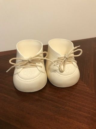 Vintage Cabbage Patch Kids Cpk Doll White Lace Up Shoes Ok Hong Kong