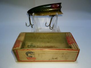 Vintage Heddon Baby Lucky 13 Glass Eyes Wooden - 2400l Baby Lucky 13