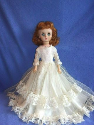 Vintage 1966 Alexander Elise Bride Doll Red Hair 16 Inch High Heel Sleepy Eyes