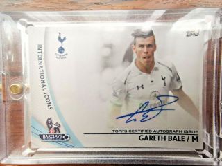 2013 Gareth Bale Tottenham Hotspur Spurs Real Madrid Topps Autograph Auto Rc