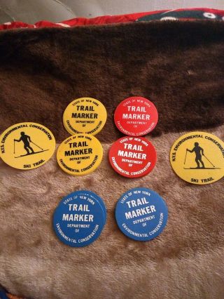 Ny State Trail Markers 2 Ski 5 Yellow 5 Blue And 8 Red