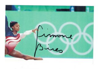 Simone Biles Signed Autographed Photo Olympic Artistic Gymnast